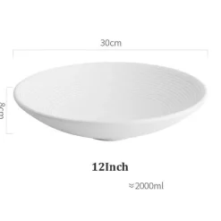 Keramik-Suppen- und Nudelschüssel-Set – Milchglasur, 4er-Set