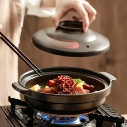 Keramik-Suppentopf - Kochtopf für Gasherd