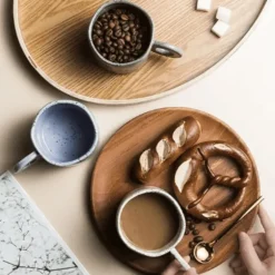 Keramiktasse im koreanischen Stil – Kaffeetasse mit Spritztinte
