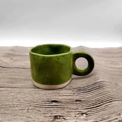 Keramiktasse im koreanischen Stil – Kaffeetasse mit Spritztinte
