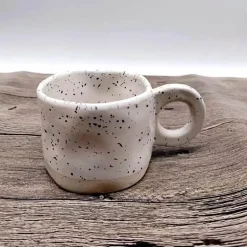 Keramiktasse im koreanischen Stil – Kaffeetasse mit Spritztinte