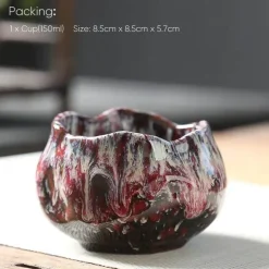 Keramiktasse mit Lotusblume – Teetasse aus hochwertigem Porzellan