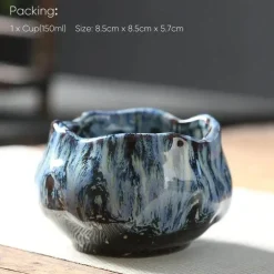 Keramiktasse mit Lotusblume – Teetasse aus hochwertigem Porzellan