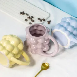 Keramiktasse mit Traubenmotiv – süße Milchtasse als Geschenk für Zuhause und Büro