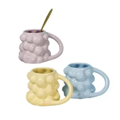 Keramiktasse mit Traubenmotiv – süße Milchtasse als Geschenk für Zuhause und Büro