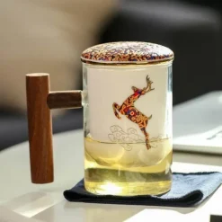 Keramik-Teefiltertassen-Set – Kreatives, getrenntes Design