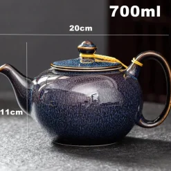 Keramik-Teekannen-Set – Sternenglasur-Yixing-Gaiwan-Teekannen