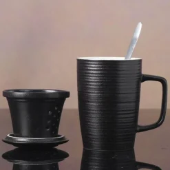 Keramik-Teetasse mit Deckel – perfekt zum Aufbrühen von Tee zu Hause