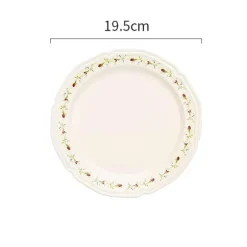 Keramikteller mit Rosenprägung – Elegantes Blumengeschirr