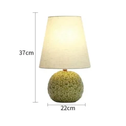 Keramik-Tischlampe – geschnitztes Blumendesign