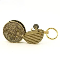 Kerosinfeuerzeug Schlüsselanhänger - Münzdesign Flammenfeuerzeug