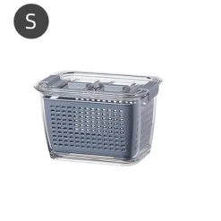 Kühlschrank-Abfluss-Organizer-Box – Multifunktionale Aufbewahrung von Gemüse und Obst mit Deckel
