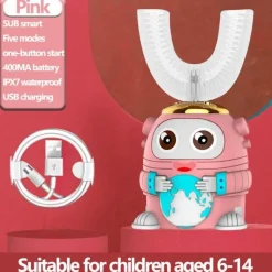 Kids Ultrasonic Toothbrush - Smart Silicone Dental Care for Children