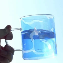Killerwal-Kaffeetasse – süßer Eisbär, hitzebeständige Glastasse, 350 ml