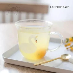 Killerwal-Kaffeetasse – süßer Eisbär, hitzebeständige Glastasse, 350 ml