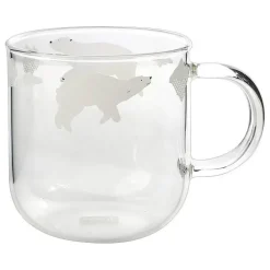 Killerwal-Kaffeetasse – süßer Eisbär, hitzebeständige Glastasse, 350 ml
