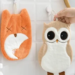 Kinderhandtuch aus Mikrofaser, Elefant/Nilpferd, süßes Tier-Design