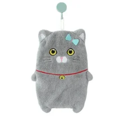 Kinder-Handtuch mit Cartoon-Tiermotiv, dickes, doppellagiges Handtuch für zu Hause