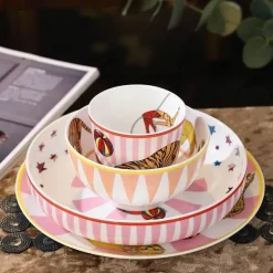 Kinder-Zirkus-Geschirrset – lustige Teller, Schüsseln, Tassen und Töpfe als Kindergeschenk