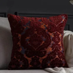Kissenbezüge aus barockem Damast-Samt – 45 x 45 cm, dekorative Kissen