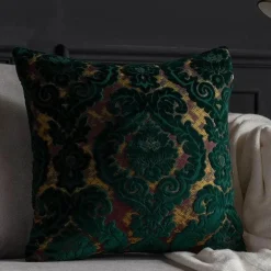 Kissenbezüge aus barockem Damast-Samt – 45 x 45 cm, dekorative Kissen