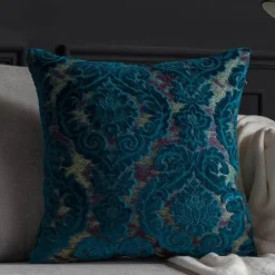 Kissenbezüge aus barockem Damast-Samt – 45 x 45 cm, dekorative Kissen