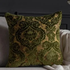 Kissenbezüge aus barockem Damast-Samt – 45 x 45 cm, dekorative Kissen