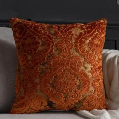 Kissenbezüge aus barockem Damast-Samt – 45 x 45 cm, dekorative Kissen