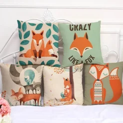 Kissenbezüge mit Fuchsmuster - Dekorative Kissenbezüge