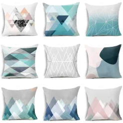 Kissenbezüge mit geometrischen Formen – Moderne Dekokissen