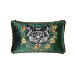 Kissenbezüge mit Katzenstickerei aus Samt und Quasten – gemütliche Kissenbezüge