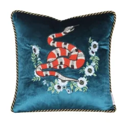 Kissenbezüge mit Katzenstickerei aus Samt und Quasten – gemütliche Kissenbezüge