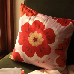 Kissenbezug mit Blumenmuster - Dekorativer Kissenbezug