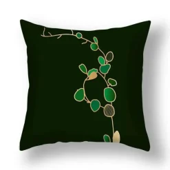 Kissenbezug mit Ginkgoblättern – moderner nordischer Kissenbezug, 45 x 45 cm