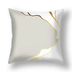 Kissenbezug mit Ginkgoblättern – moderner nordischer Kissenbezug, 45 x 45 cm