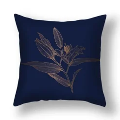 Kissenbezug mit Ginkgoblättern – moderner nordischer Kissenbezug, 45 x 45 cm