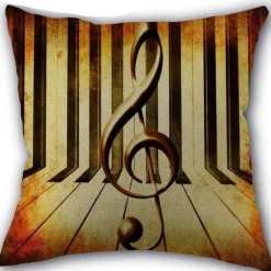 Kissenbezug mit Musiknoten – Dekorativer Kissenbezug