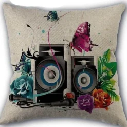 Kissenbezug mit Musiknoten – Dekorativer Kissenbezug