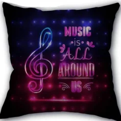Kissenbezug mit Musiknoten – Dekorativer Kissenbezug