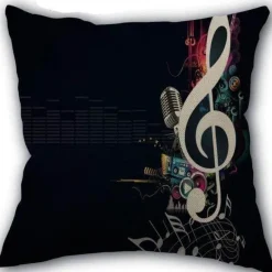 Kissenbezug mit Musiknoten – Dekorativer Kissenbezug
