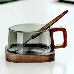 Kiyomi Glasbecher-Set – Elegantes Kaffee-Trinkgeschirr für Zuhause