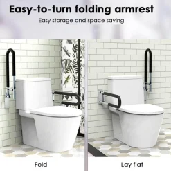Klappbare Badezimmer-Armlehne - Stützsitz für ältere Menschen