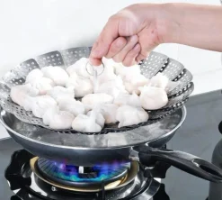 Klappbarer Dampfgarer aus Edelstahl – Küchenwerkzeug für Gemüse