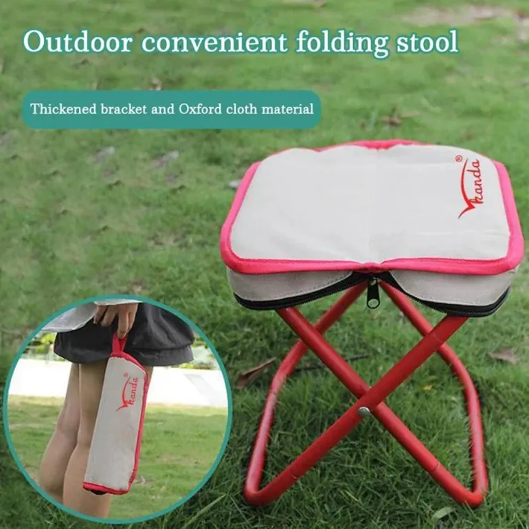 Klappbarer Hocker aus Edelstahl – leichtes, platzsparendes Design