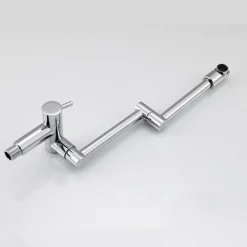 Klappbarer Topffüller-Wasserhahn aus Chrom zur Wandmontage