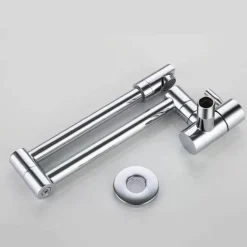 Klappbarer Topffüller-Wasserhahn aus Chrom zur Wandmontage