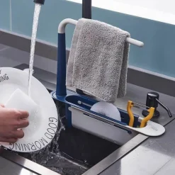 Klappbares Abtropfgestell für die Küchenspüle – platzsparender 2-in-1-Organizer