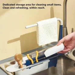 Klappbares Abtropfgestell für die Küchenspüle – platzsparender 2-in-1-Organizer