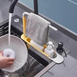 Klappbares Abtropfgestell für die Küchenspüle – platzsparender 2-in-1-Organizer
