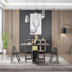 Klappbares rechteckiges Esstisch-Set – elegante, platzsparende Möbel